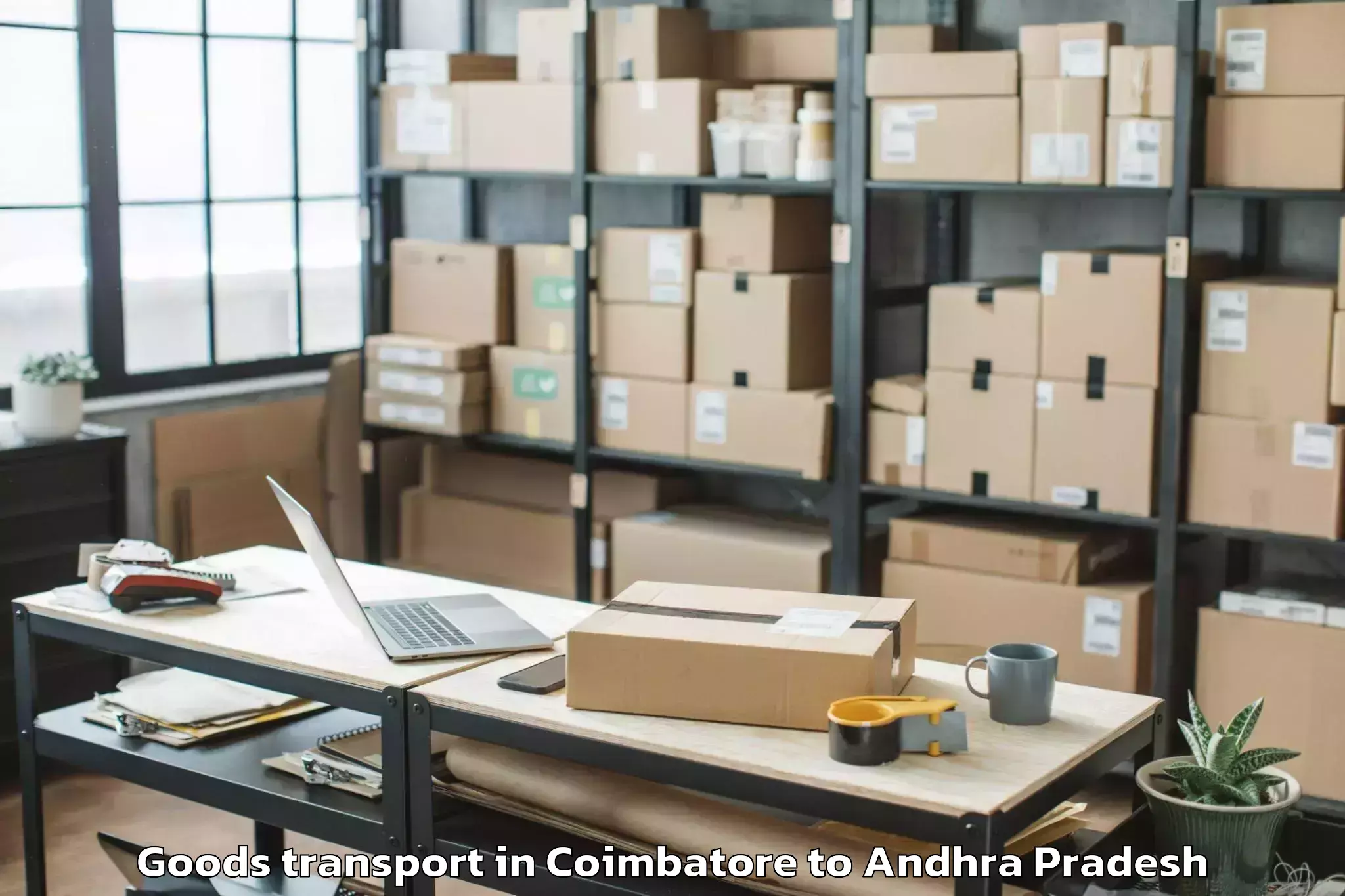 Book Coimbatore to Gangaraju Madugula Goods Transport Online